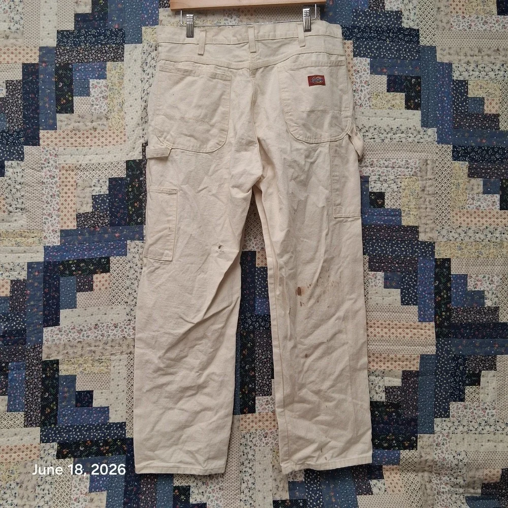 Vintage Dickies Carpenter Painter Pants Size 36x30 Canvsa Workwear